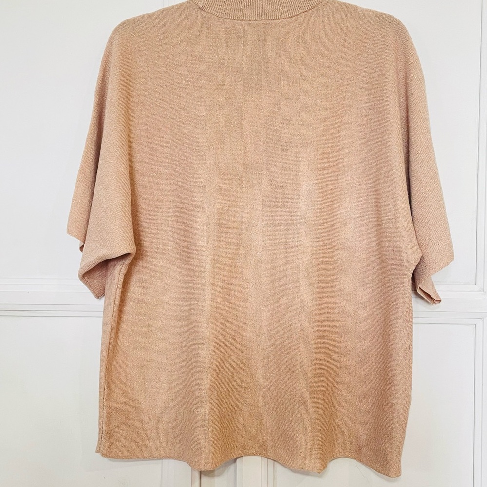 NWT Chico’s Shimmer Short Sleeve Pullover Sweater Size 2 Large - Picture 6 of 8